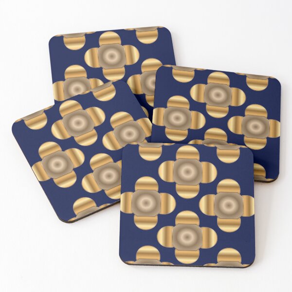 Item preview, Elegant Gold Geometric Pattern on Navy Blue designed and sold by HopeAndHustle.