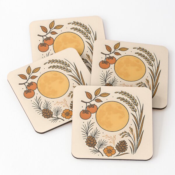 Item preview, Chuseok Full Moon Garden – Korean Harvest Festival Art designed and sold by bloomling.