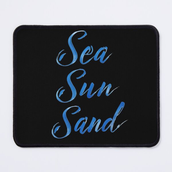 Item preview, Sea Sun Sand Minimalist Beach Quote Brush Lettering T-Shirt designed and sold by FestivityFinds.