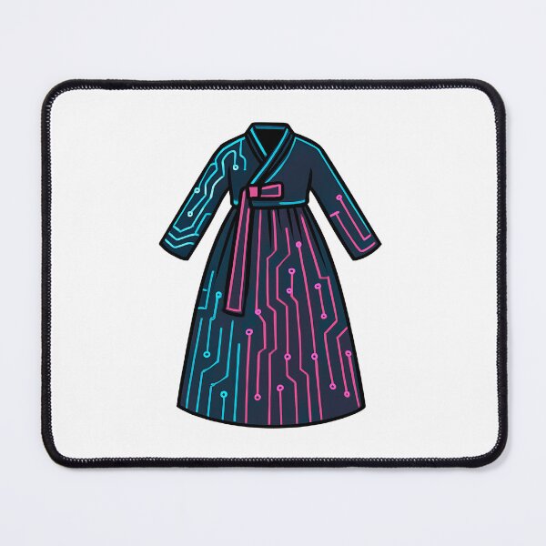 Item preview, Cyberpunk Hanbok with Circuit Pattern – Futuristic Korean Fashion Vector designed and sold by bloomling.