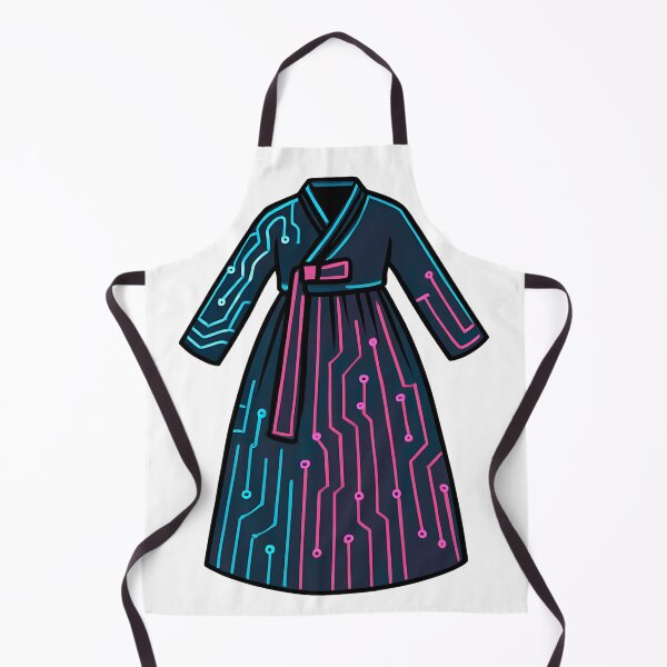 Item preview, Cyberpunk Hanbok with Circuit Pattern – Futuristic Korean Fashion Vector designed and sold by bloomling.