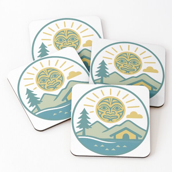 Item preview, Coast Salish Sun Landscape Indigenous Art Print PNW designed and sold by The Kindred.
