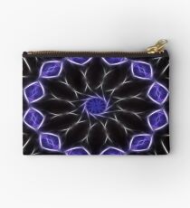 Blue Purple Black kaleidoscope Art 2 Studio Pouch