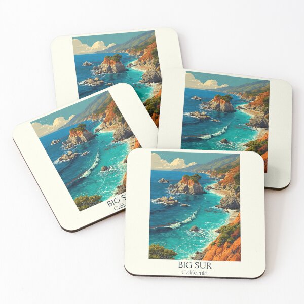 Item preview, Big Sur California Vintage Travel Poster | Bixby Bridge designed and sold by TuncGK.