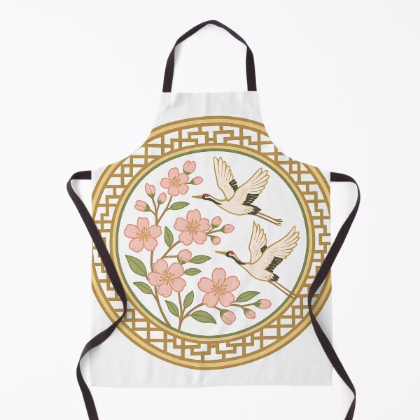 Item preview, Gyeongbokgung Cherry Blossom Cranes – Traditional Korean Palace Vector designed and sold by bloomling.