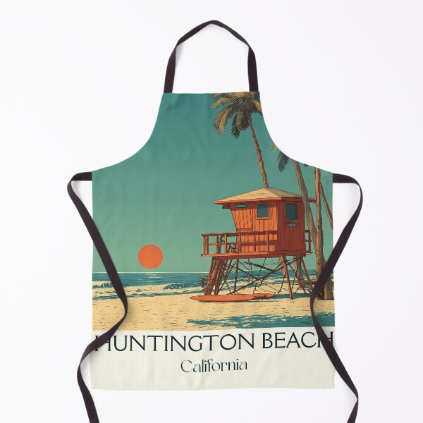 Item preview, Huntington Beach California Retro Poster | Surf City USA designed and sold by TuncGK.