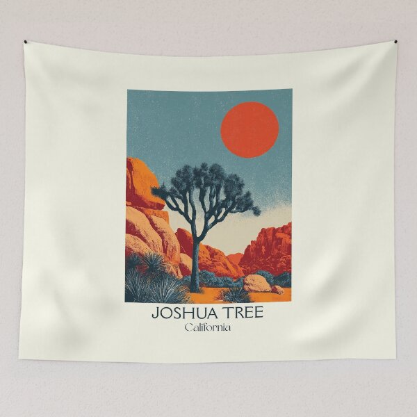 Item preview, Joshua Tree National Park Vintage Travel Poster designed and sold by TuncGK.