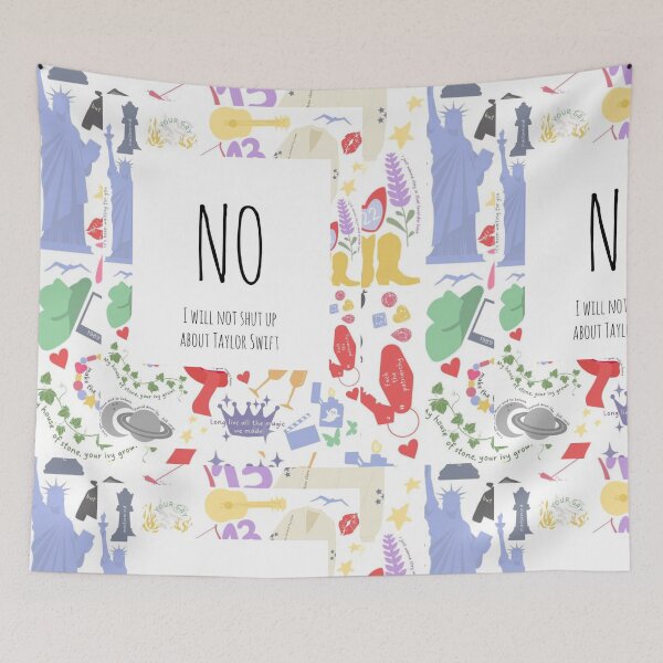 Item preview, No I will not shut up about Taylor Swift _Graphic pattern designed and sold by Mukadam_13.
