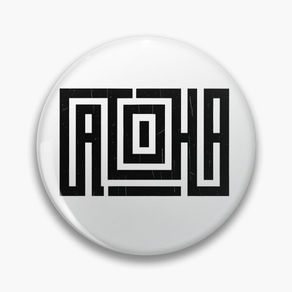 Item preview, Geometric Aloha Maze Typography T-Shirt designed and sold by FestivityFinds.