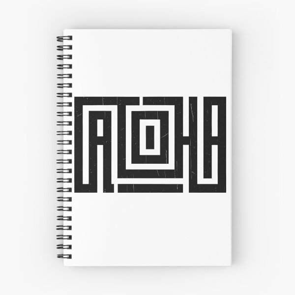 Item preview, Geometric Aloha Maze Typography T-Shirt designed and sold by FestivityFinds.