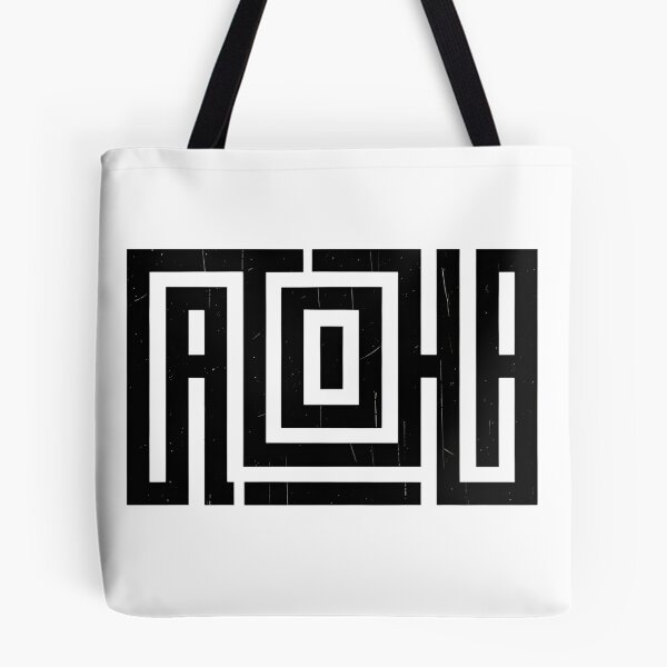 Item preview, Geometric Aloha Maze Typography T-Shirt designed and sold by FestivityFinds.