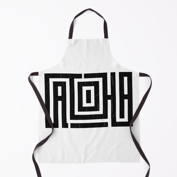 Item preview, Geometric Aloha Maze Typography T-Shirt designed and sold by FestivityFinds.