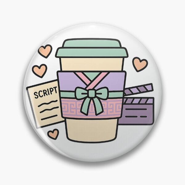 Item preview, K-Drama Coffee Cup in Hanbok Sleeve – Romantic Korean Pastel Vector Art designed and sold by bloomling.