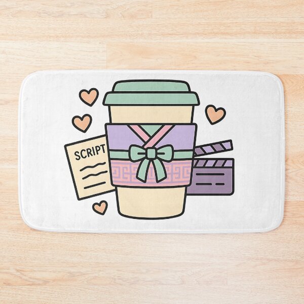 Item preview, K-Drama Coffee Cup in Hanbok Sleeve – Romantic Korean Pastel Vector Art designed and sold by bloomling.