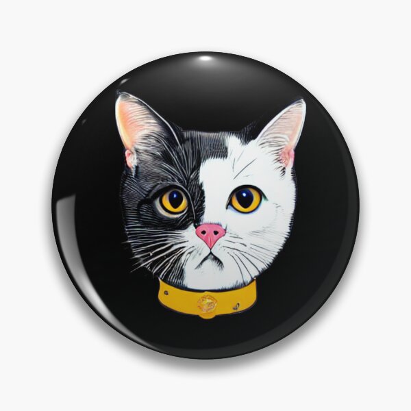 Artikelvorschau, Split-Face-Katze – Launisches Miauen in Monochrom entworfen und verkauft von Hari Arts.