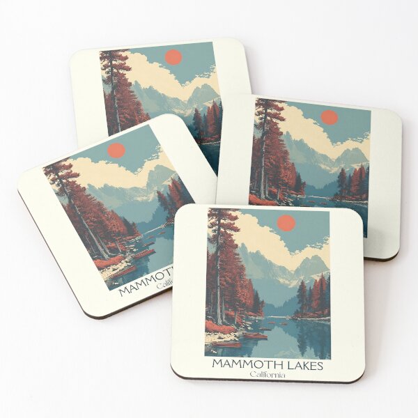 Item preview, Mammoth Lakes California Retro Poster | Eastern Sierras Art designed and sold by TuncGK.