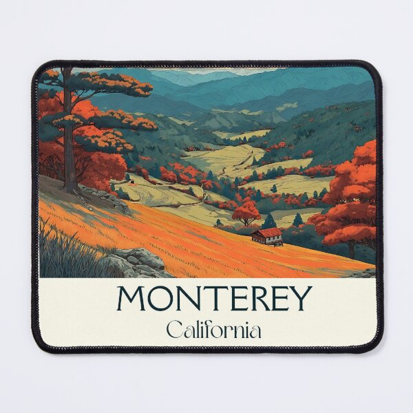 Item preview, Monterey California Vintage Travel Poster | Coastal Scenery designed and sold by TuncGK.