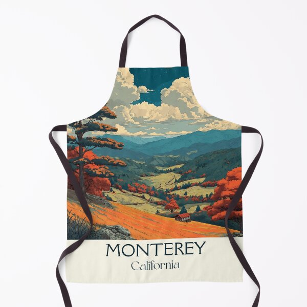 Item preview, Monterey California Vintage Travel Poster | Coastal Scenery designed and sold by TuncGK.