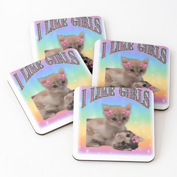 Item preview, I Like Girls Cat Memes designed and sold by FindingLuffy.