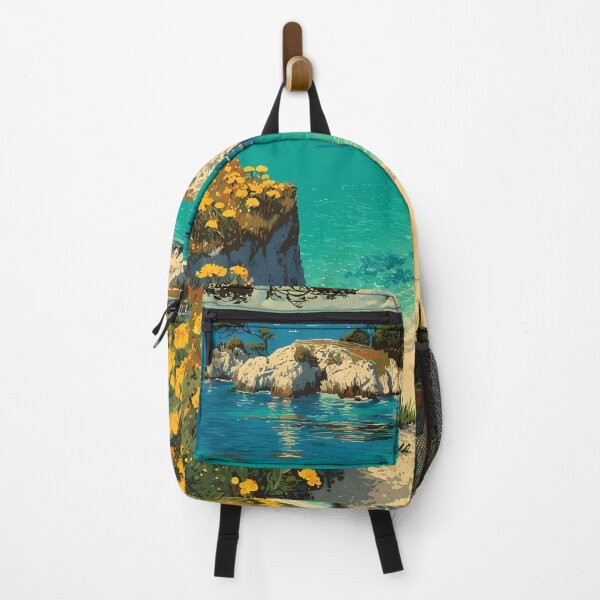 Item preview, Carmel-by-the-Sea California Retro Poster | Beach Cove Art designed and sold by TuncGK.