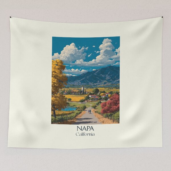 Item preview, Napa Valley California Vintage Poster | Wine Country Art designed and sold by TuncGK.