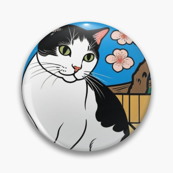 Item preview, Hanafuda Plum Tree with Cat – Peaceful Japanese Vibes designed and sold by LEO'S CREATURE　れおずくりーちゃー.