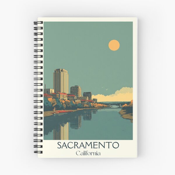 Item preview, Sacramento California Vintage Poster | Tower Bridge Cityscape designed and sold by TuncGK.