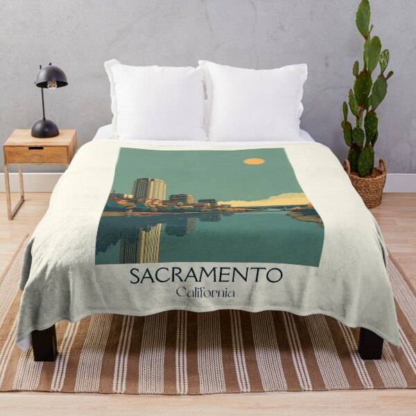Item preview, Sacramento California Vintage Poster | Tower Bridge Cityscape designed and sold by TuncGK.