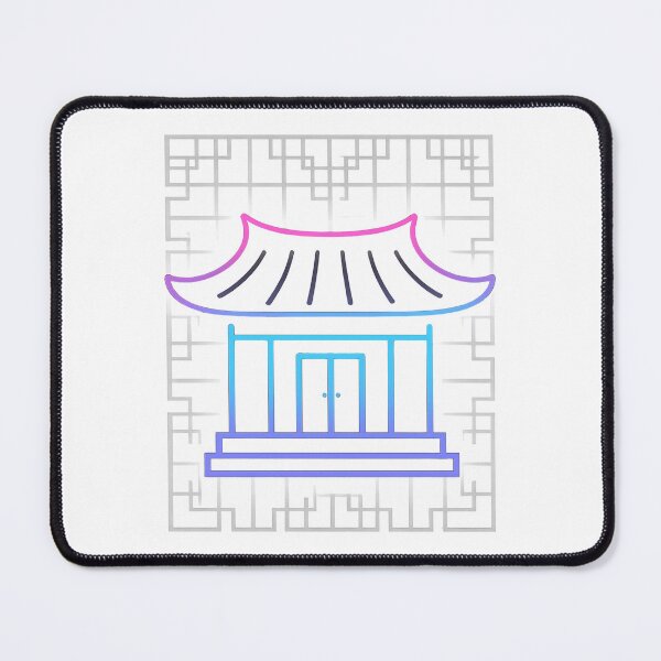 Item preview, Neon Korean Hanok House – Cyber Glow Traditional Architecture Vector designed and sold by bloomling.