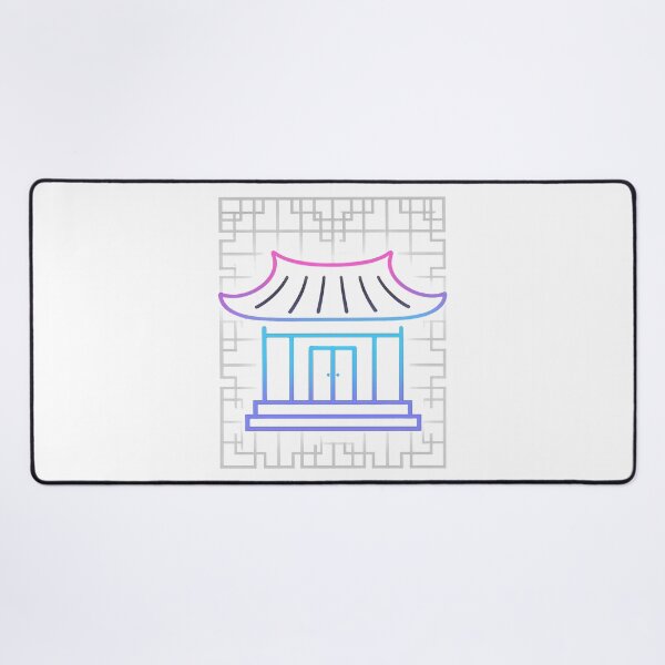 Item preview, Neon Korean Hanok House – Cyber Glow Traditional Architecture Vector designed and sold by bloomling.