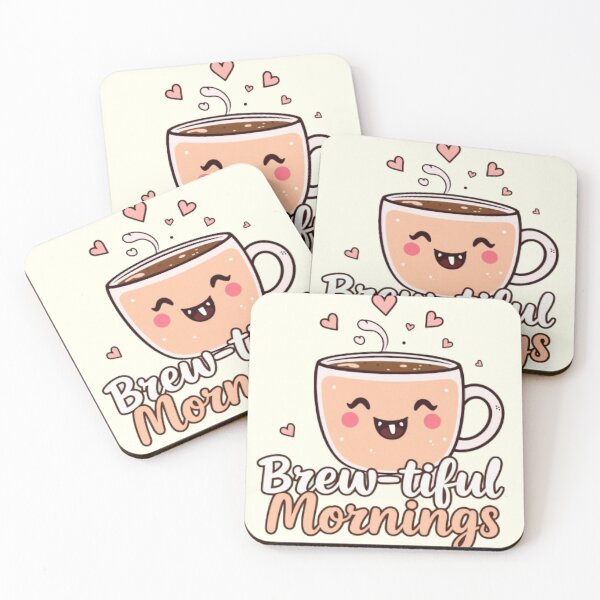 Item preview, Coffee Pun Art - 'Brewtiful Mornings' designed and sold by KhadijaBatool38.