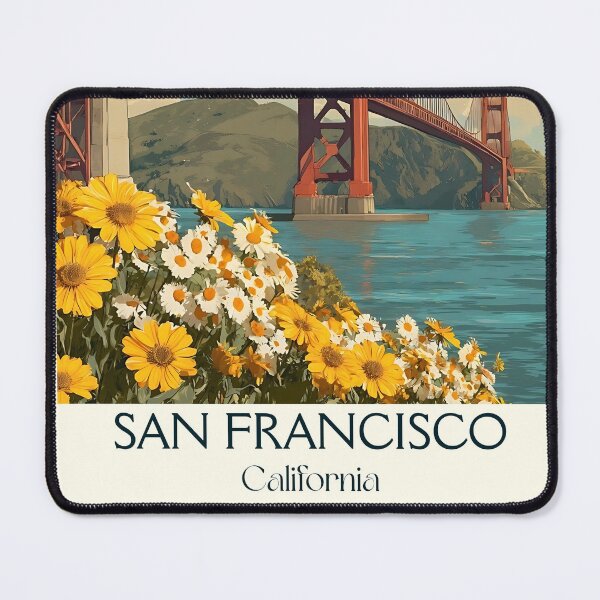 Item preview, San Francisco California Vintage Poster | Golden Gate Bridge designed and sold by TuncGK.