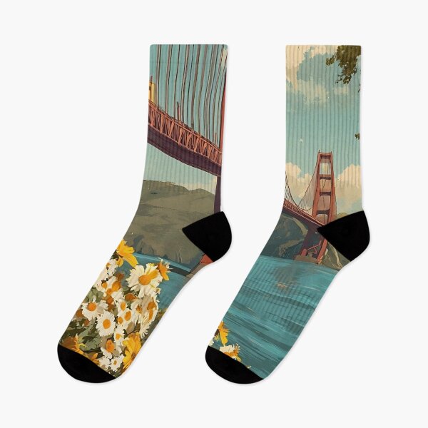 Item preview, San Francisco California Vintage Poster | Golden Gate Bridge designed and sold by TuncGK.