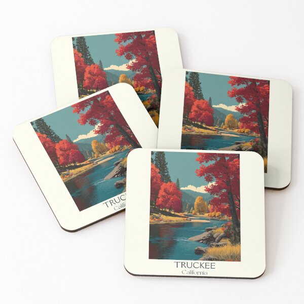 Item preview, Truckee California Vintage Poster | Sierra Nevada Mountain Art designed and sold by TuncGK.