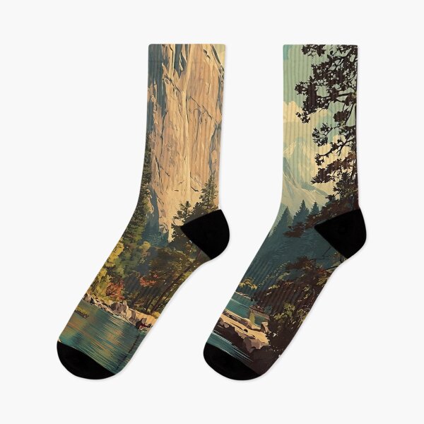 Item preview, Yosemite National Park Vintage Travel Poster | El Capitan Art designed and sold by TuncGK.