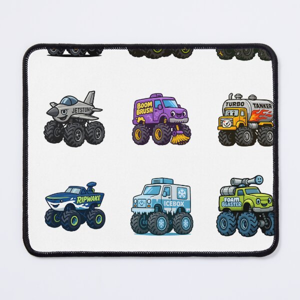 Item preview, Monster Truck Sticker Pack for Kids – 12 Cartoon Vehicles (Ages 3–5) designed and sold by kristy234.