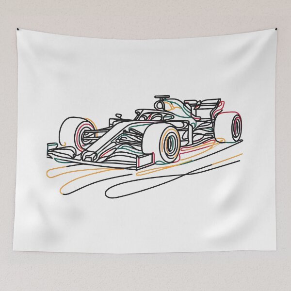 Item preview, Formula 1 Car – Colorful Line Art Racing Design designed and sold by Color-Made.