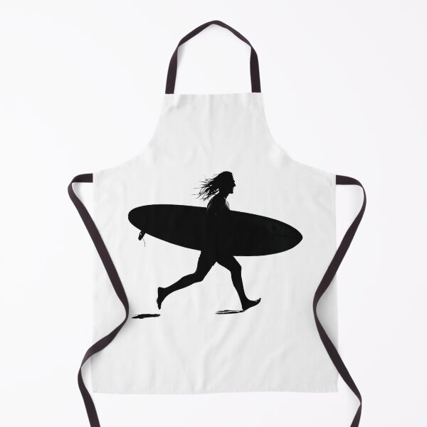 Item preview, Minimalist Surfer Silhouette Running with Longboard Sticker designed and sold by FestivityFinds.