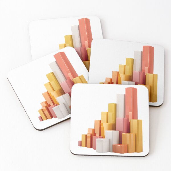 Item preview, 3D Colorful Bar Chart Business Growth Art designed and sold by rachada99.