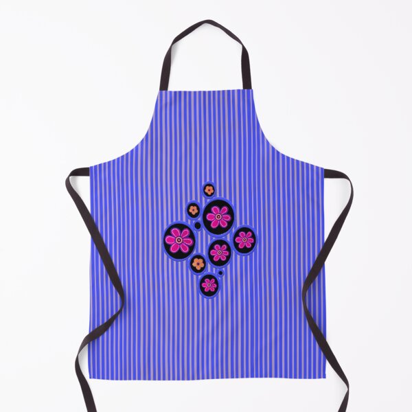 Item preview, Flowers In Cirlces with Stripes Hand Painted Abstract Art designed and sold by kel72.