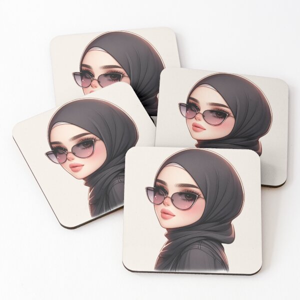 Item preview, Stylish Hijabi Girl – Digital Art Illustration designed and sold by Lulunza.