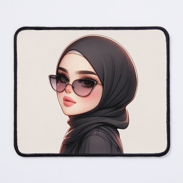 Item preview, Stylish Hijabi Girl – Digital Art Illustration designed and sold by Lulunza.