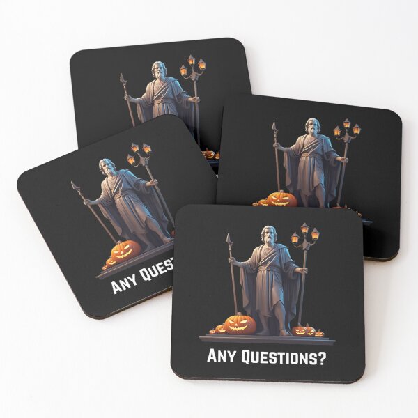 Item preview, Any Questions - Stoic Philosopher Epictetus in Halloween Night designed and sold by LexaArtworks.