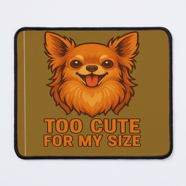 Item preview, Too Cute For My Size – Long-Haired Chihuahua Art designed and sold by © Zenscape Studio 2025.