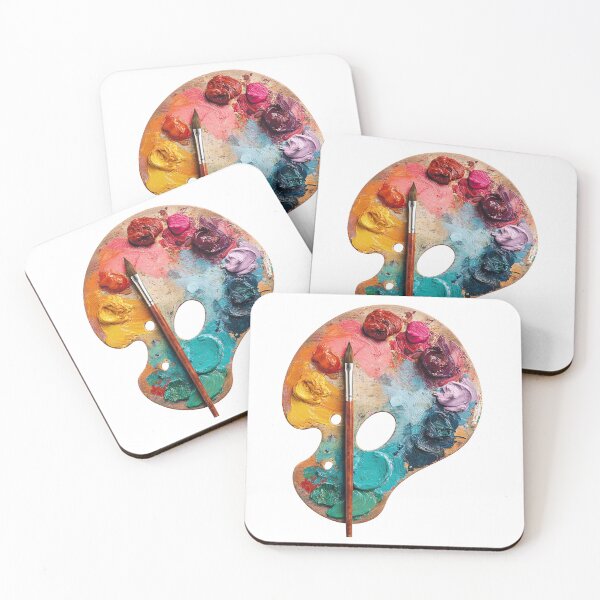 Item preview, Colorful Artist Palette with Brush – Creative Inspiration Wall Art designed and sold by rachada99.