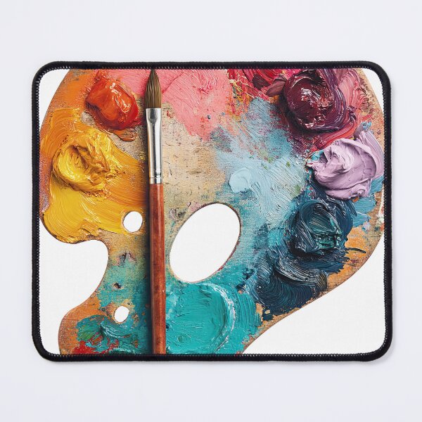 Item preview, Colorful Artist Palette with Brush – Creative Inspiration Wall Art designed and sold by rachada99.