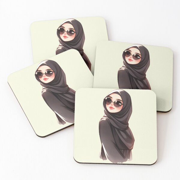 Item preview, Stylish Hijabi Girl – Digital Art Illustration designed and sold by Lulunza.
