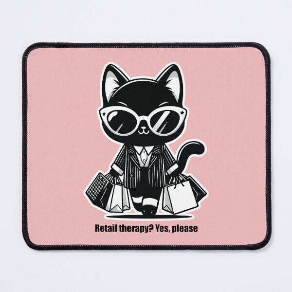 Item preview, Tuxedo Cat Shopping Day Vibes designed and sold by PetsClan.