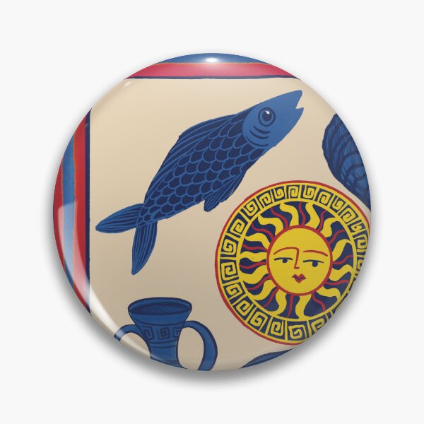 Item preview, Mediterranean Folklore sardine and seashell Illustration Jemma Jamie Skidmore  designed and sold by Jemma Jamie Skidmore.