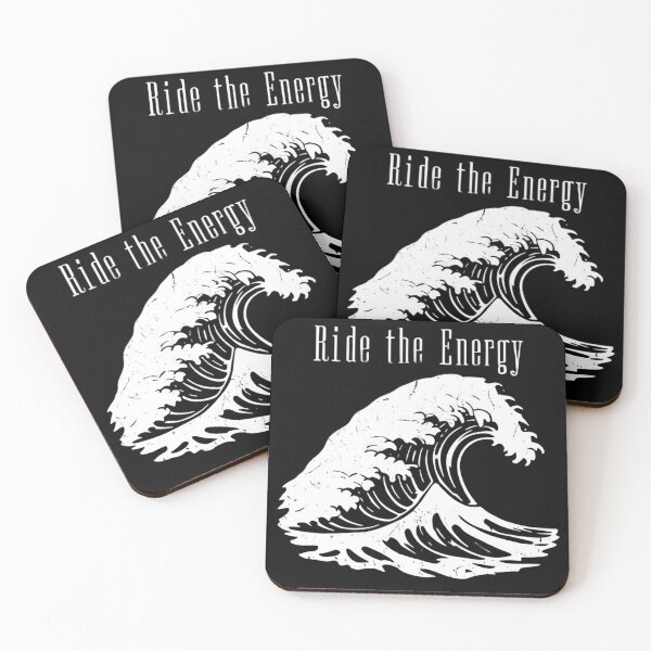 Item preview, Ride the Energy Surf Wave Motivational Graphic Sticker designed and sold by FestivityFinds.